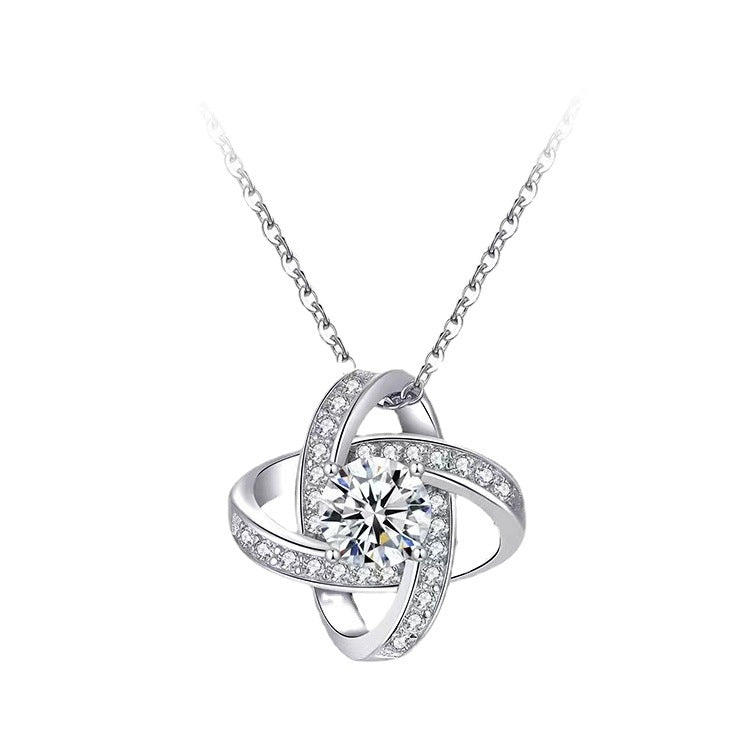 Four-leaf clover necklace pendant