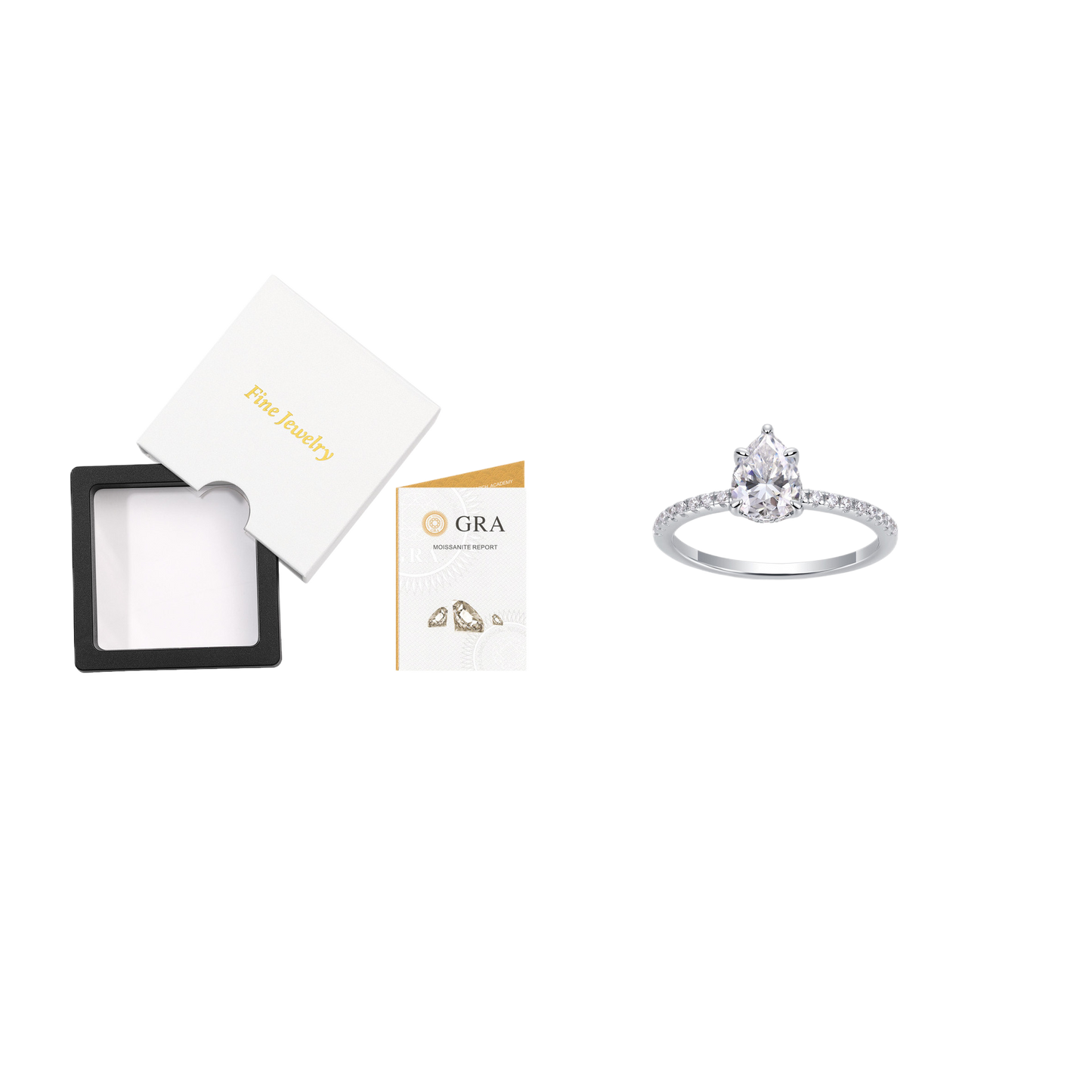 Moissanite 925 Sterling Silver Irregular Ring