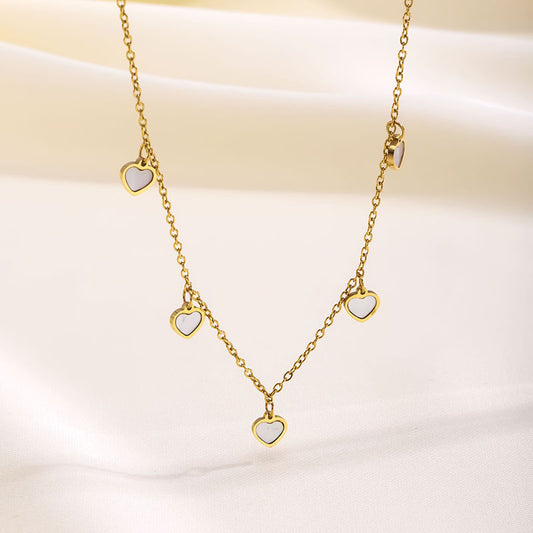 Elegant Heart-shaped Titanium Steel Necklace