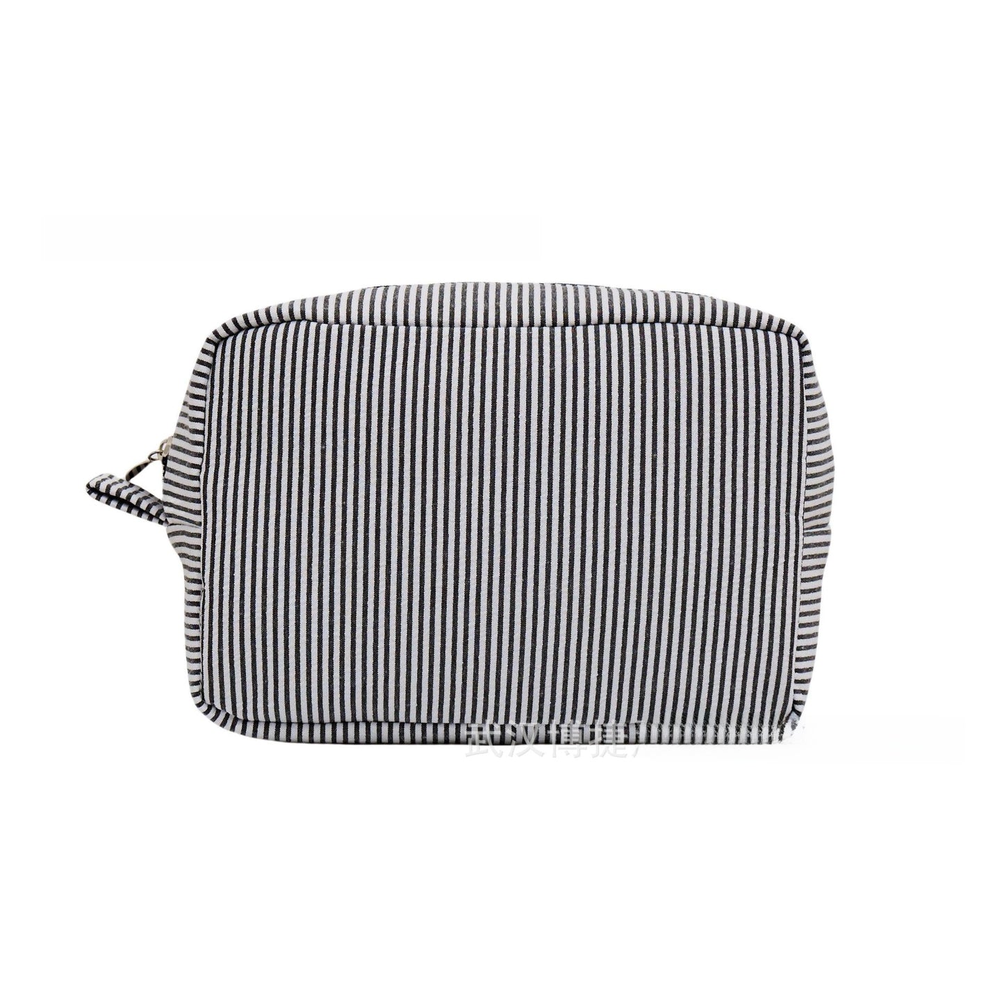 Personalized Embroidered Seersucker Cosmetic Bag