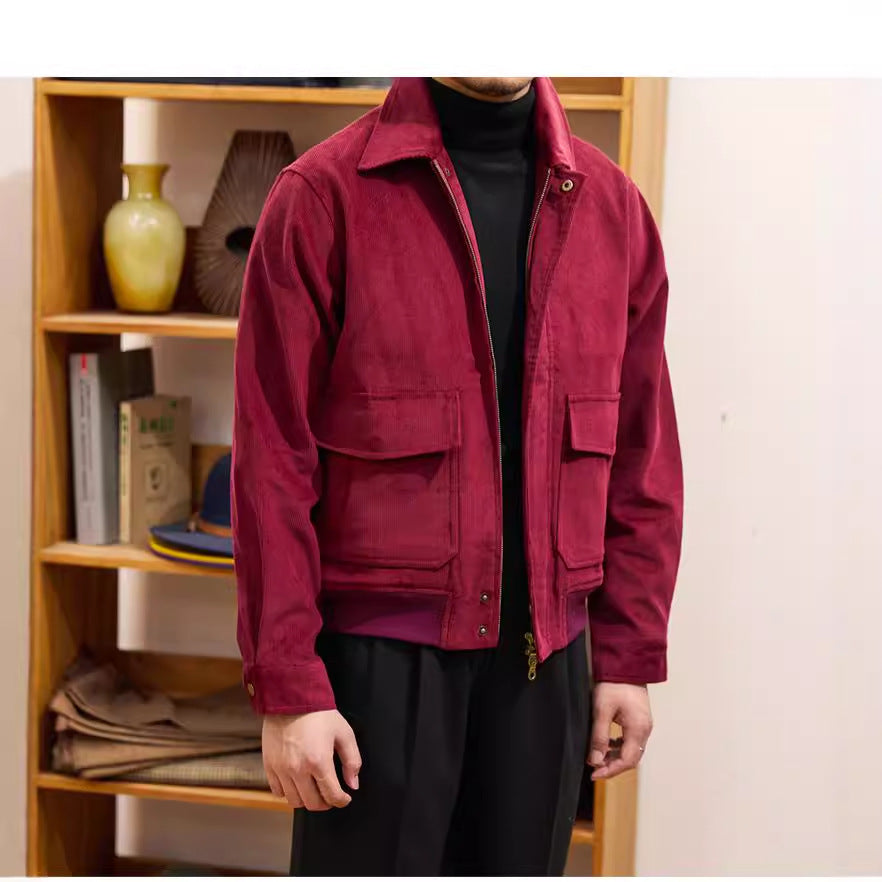 Autumn and winter casual men's corduroy jacket