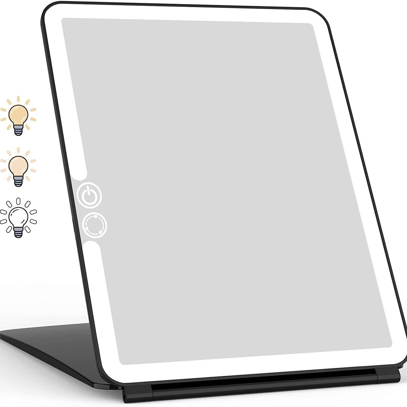 Portable LED Makeup Mirror with Three-Color Light