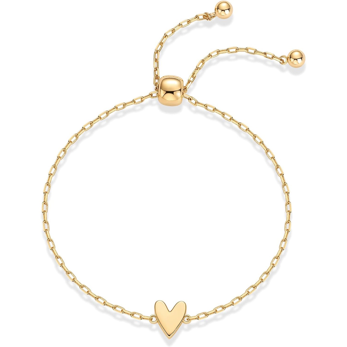 Adjustable Heart-shaped Hollow Stainless Steel Bracelet