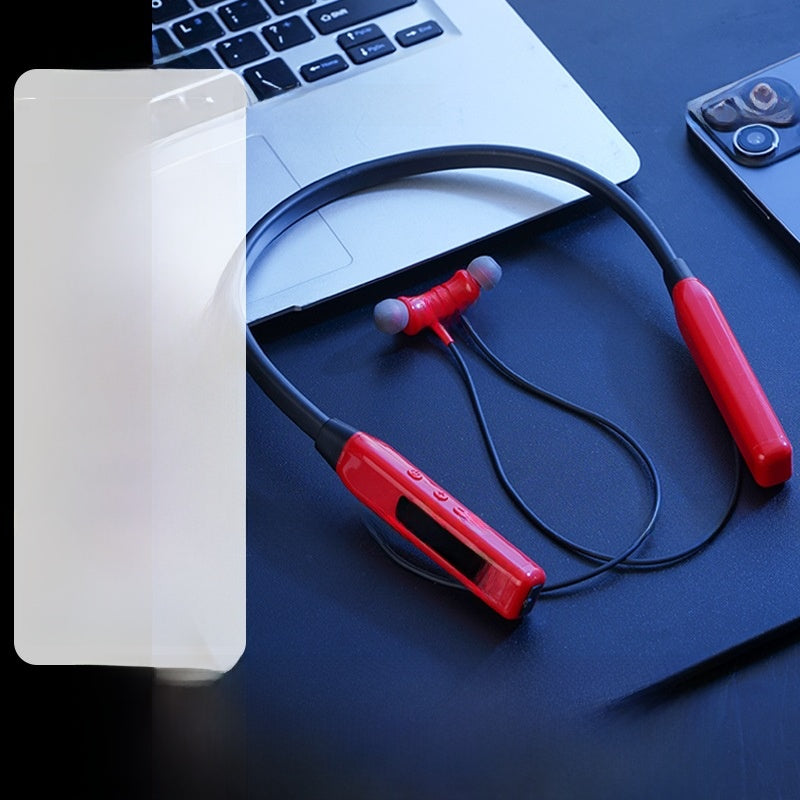 Digital Display Noise Reduction Bluetooth Neckband Headset
