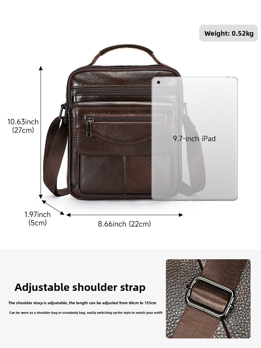 Men's Genuine Leather Shoulder Bag