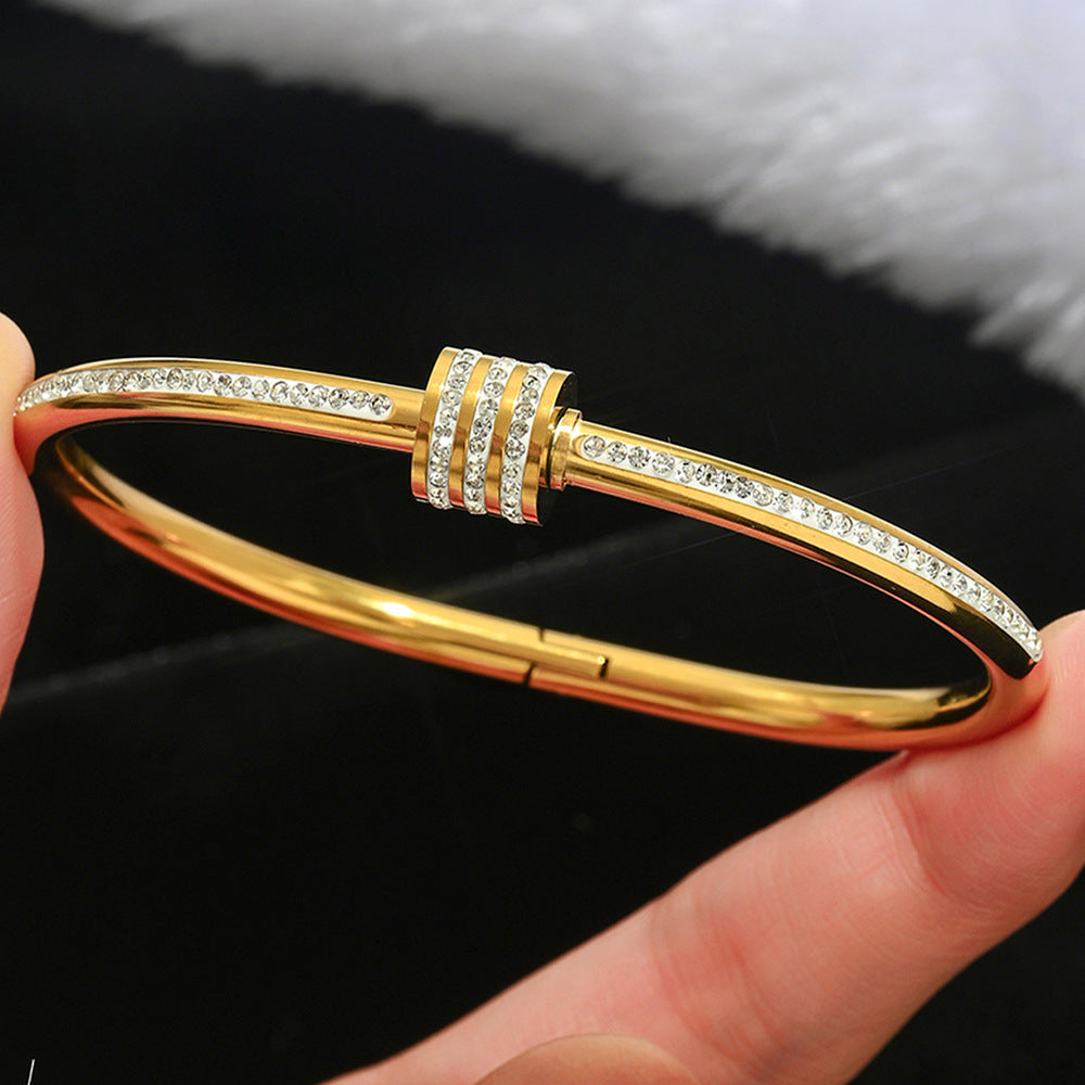 Fashion Stainless Steel Gold and Silver Bangles