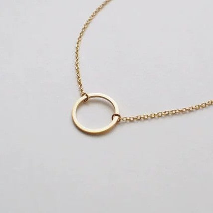 Geometric Ring Pendant Necklace for Women