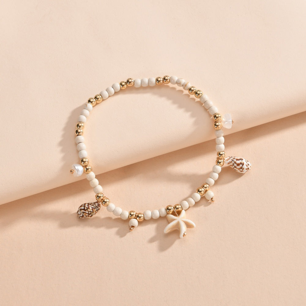 Fashion Turquoise Woven Stretch Anklet