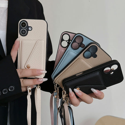 Imitation Leather iPhone Case with Card Slot