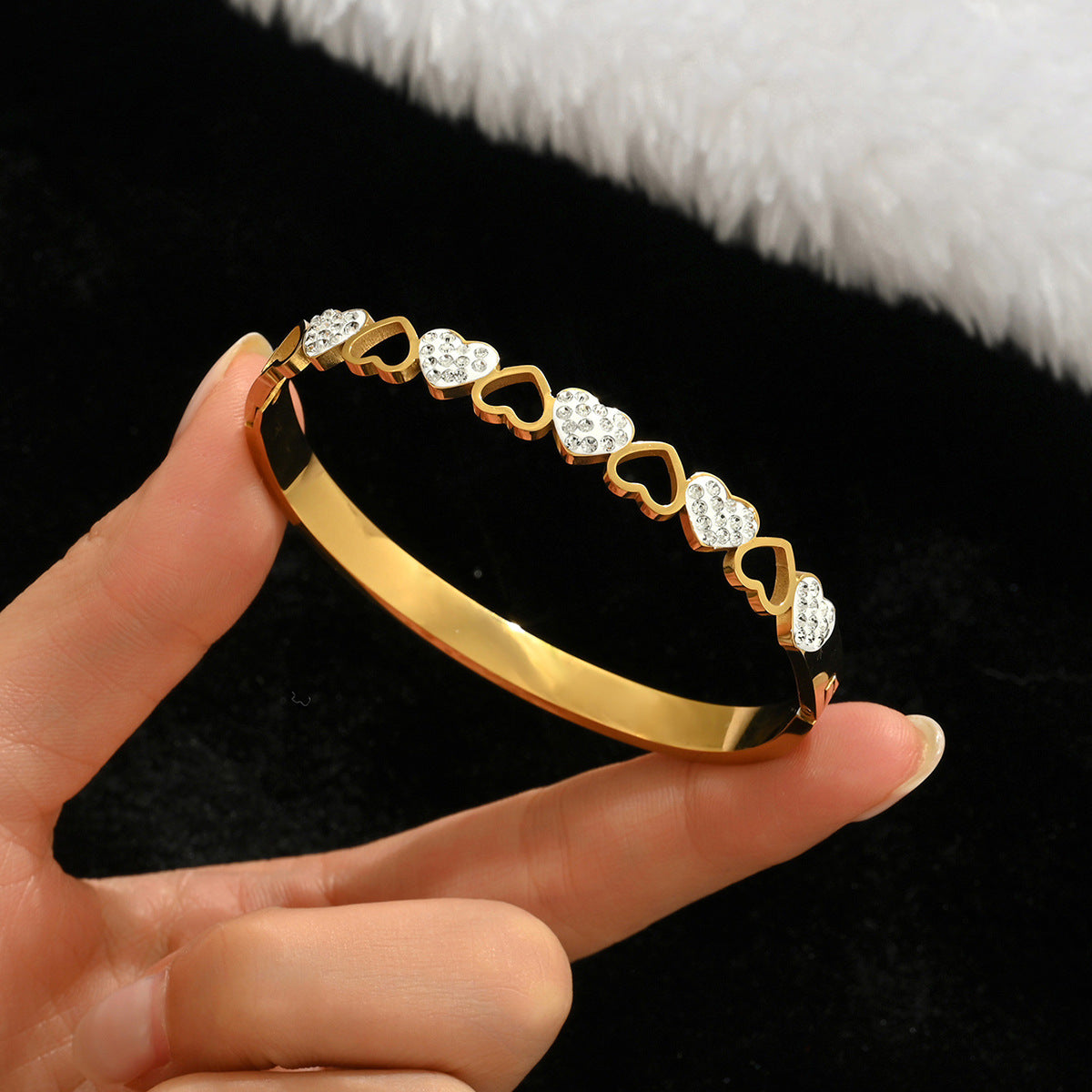 Fashion Stainless Steel Gold and Silver Bangles