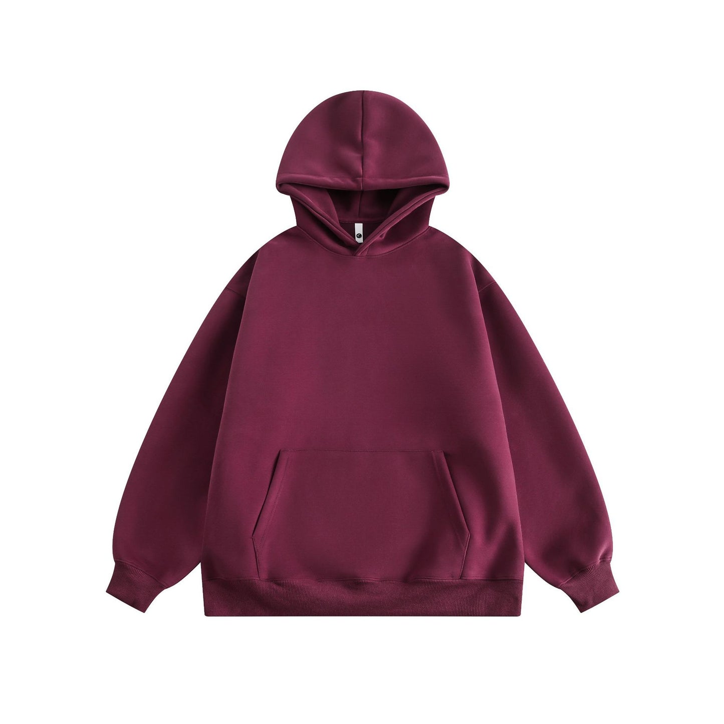 Solid-color hooded sweatshirt