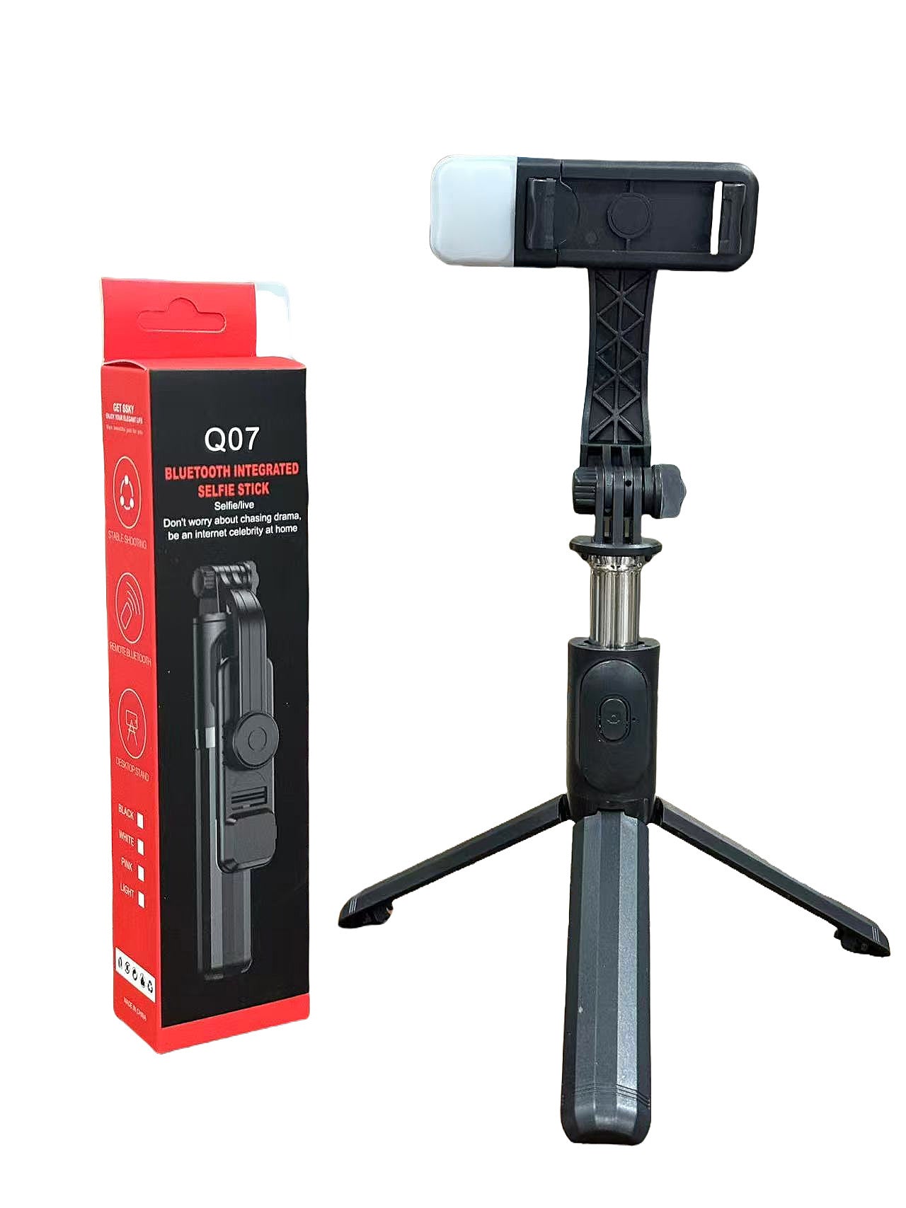 Bluetooth retractable tripod