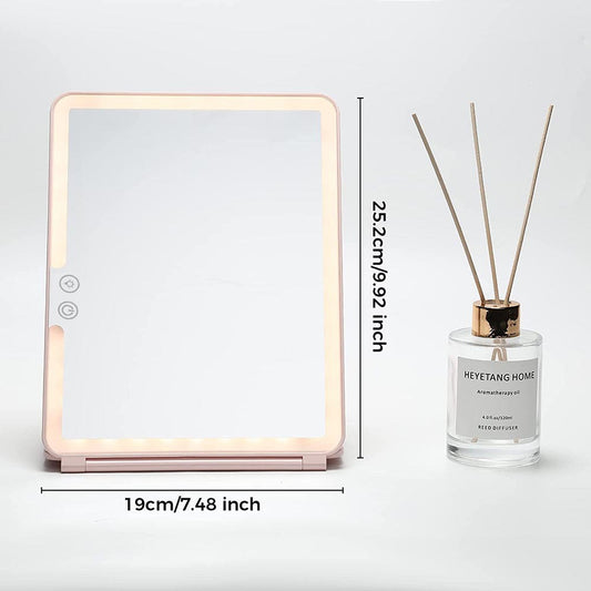 Portable LED Makeup Mirror with Three-Color Light