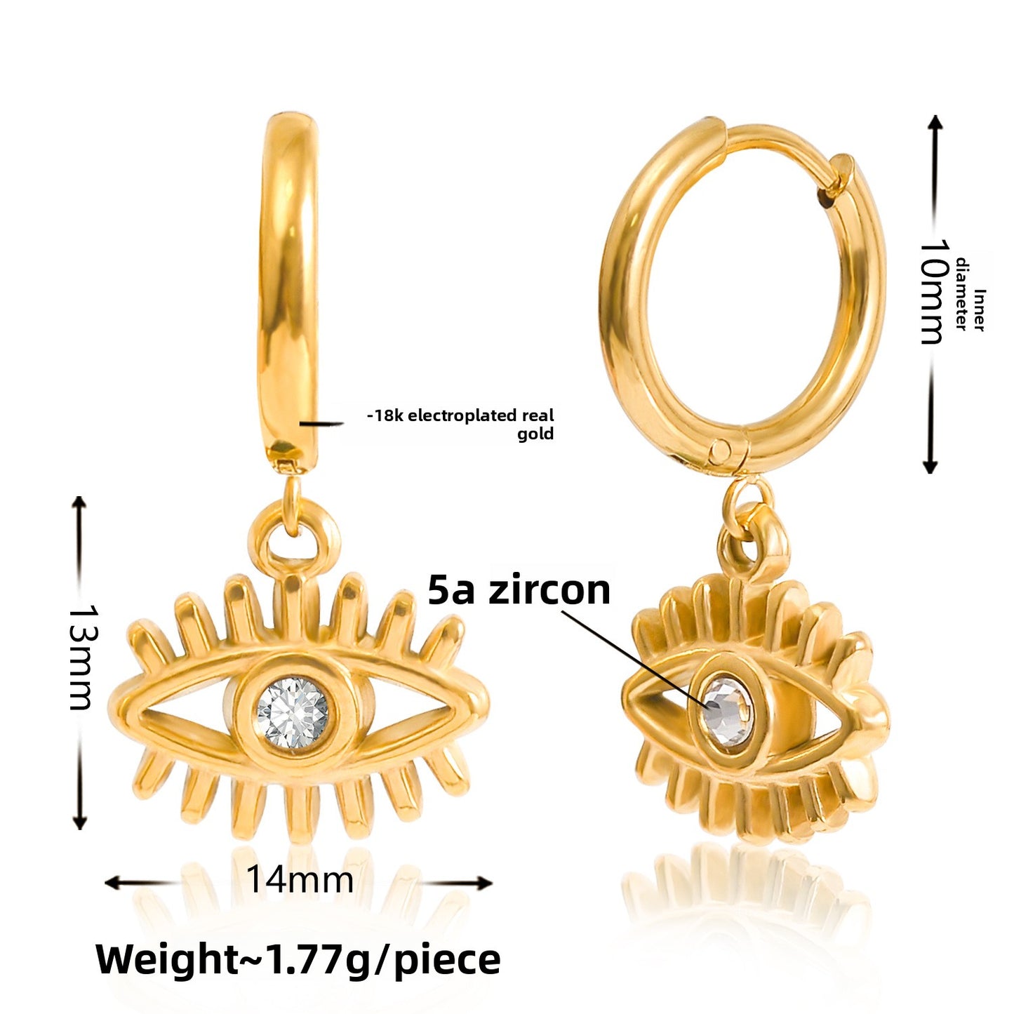 Circle-shaped multi-style earrings