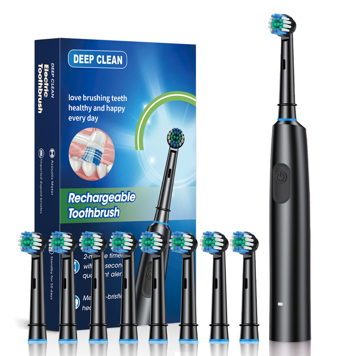 Rotating Electric Toothbrush with 5 Modes and Soft Bristles