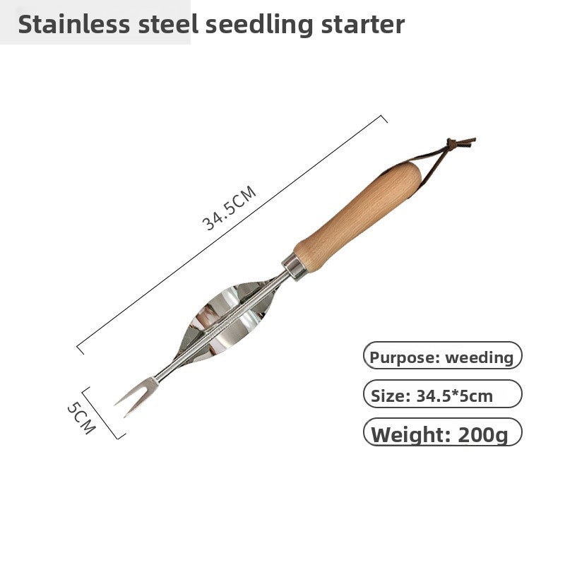 Stainless steel gardening tool set