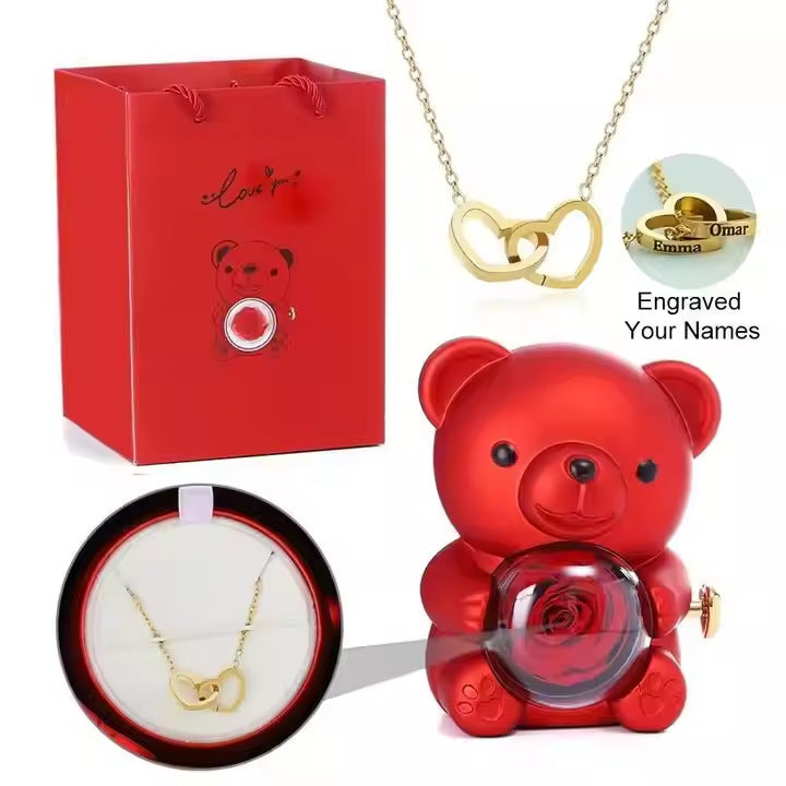 Teddy Bear Eternal Rose
