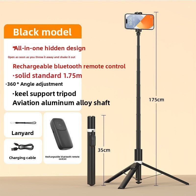 Bluetooth retractable tripod