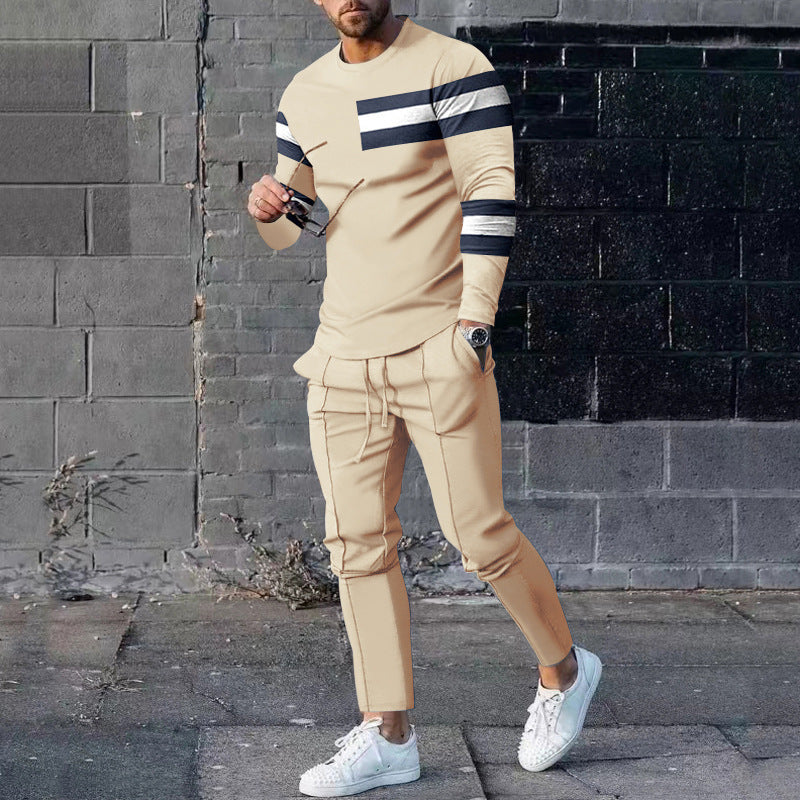 Men's Casual 3D Printed Sweater and Sweatpants Set