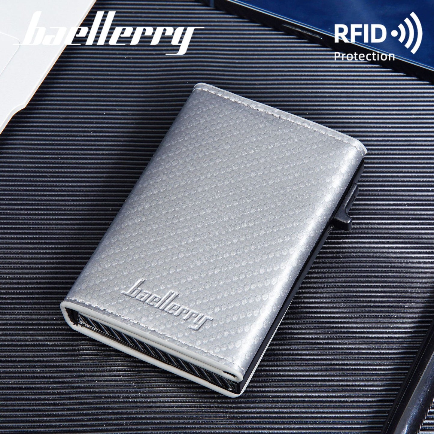 Automatic pop-up zipper carbon fiber magnetic clip for men