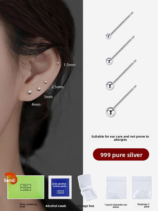 Sterling Silver Earrings for Women, Hypoallergenic Studs and Ear Sticks