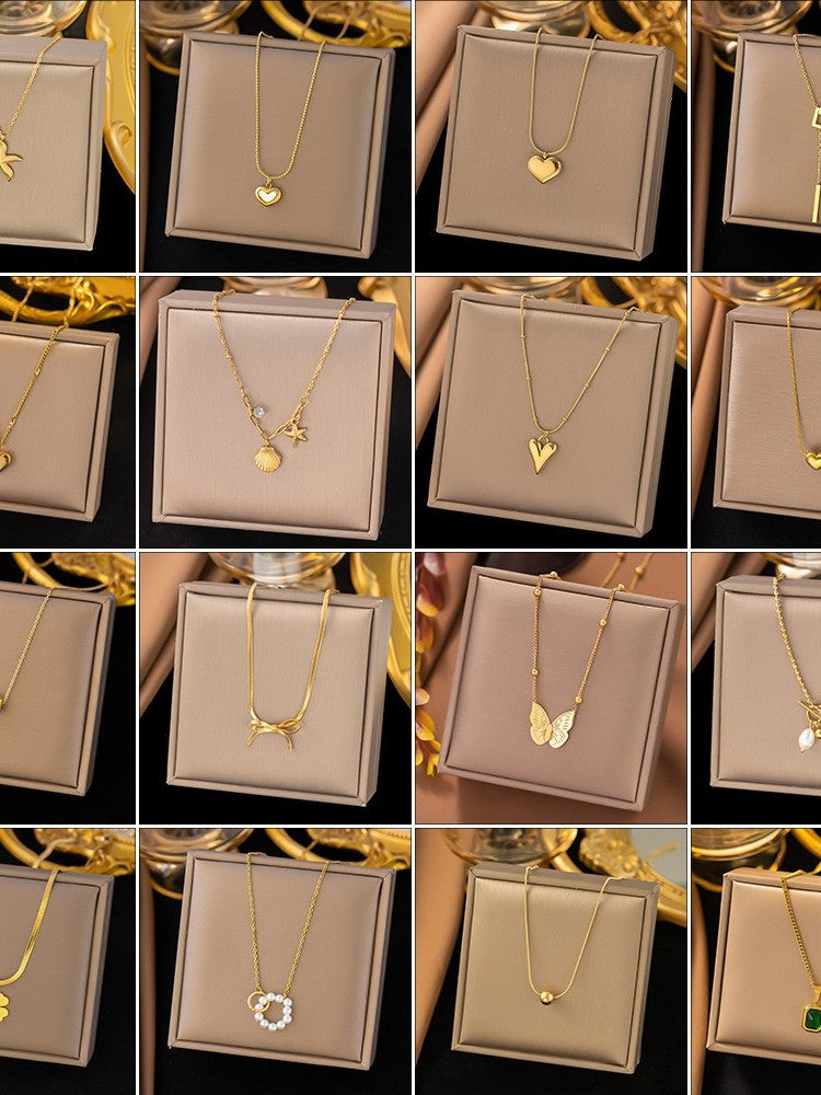 Fashion Titanium Steel Clavicle Necklace