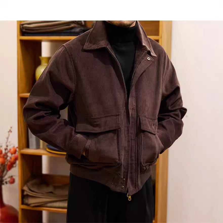 Autumn and winter casual men's corduroy jacket