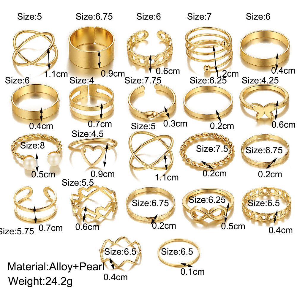 Open-ended ring set