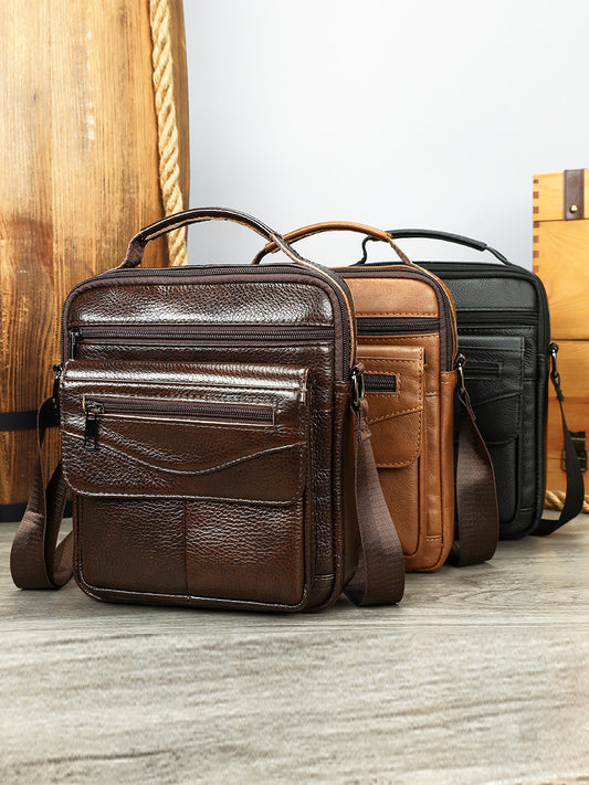 Men's Genuine Leather Shoulder Bag