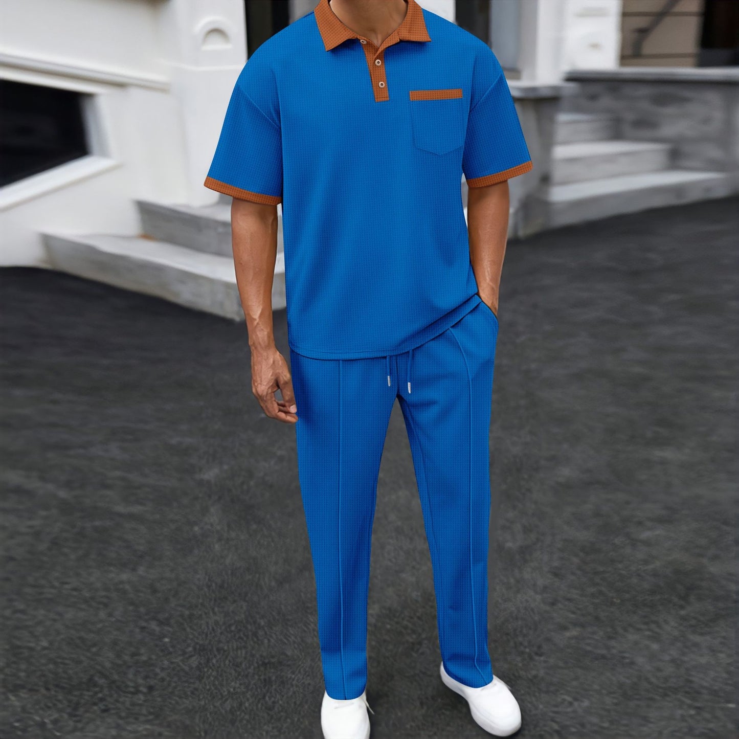 Casual Short Sleeve Two-Piece Set