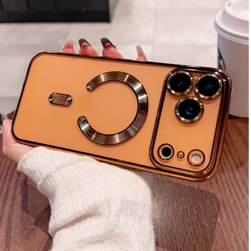 Electroplated transparent phone case