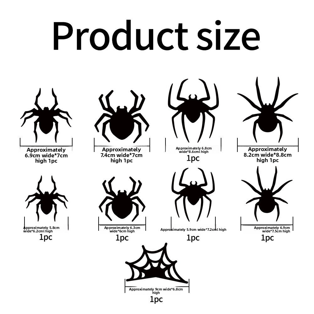 Halloween 3D Spider Bat LED Flashing Wall Stickers Decoration