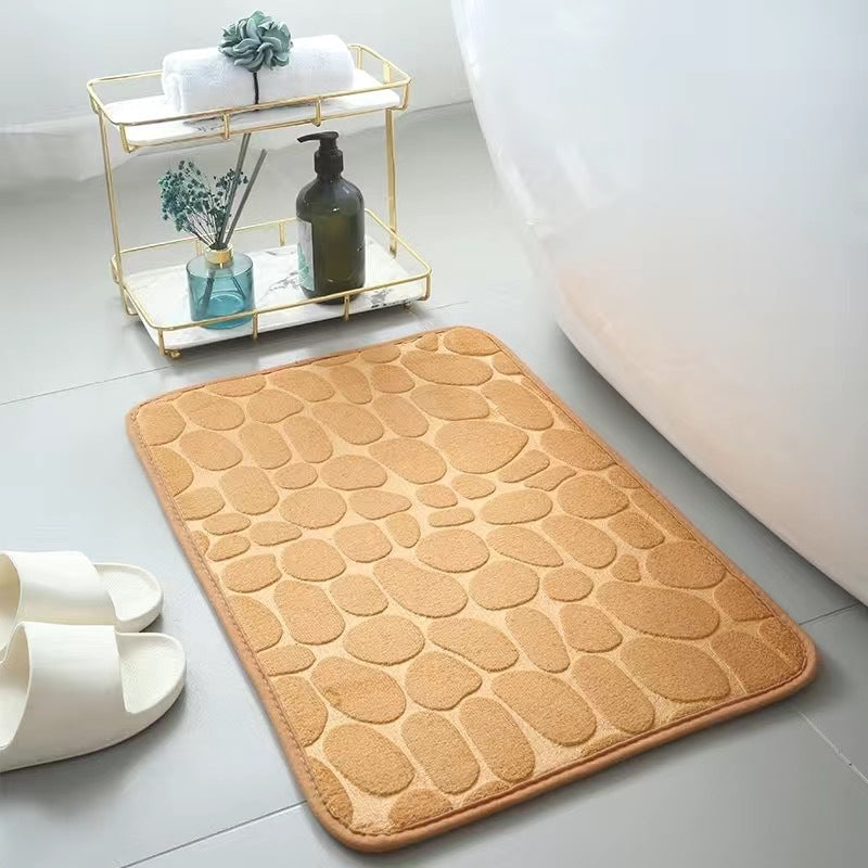 Coral Velvet Absorbent Bathroom Floor Mat Non-Slip Memory Foam Door Mat