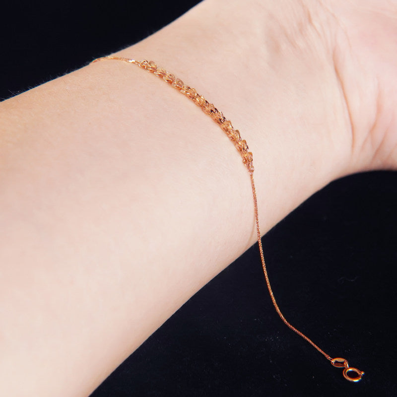 Adjustable 18K Gold Bead Bracelet