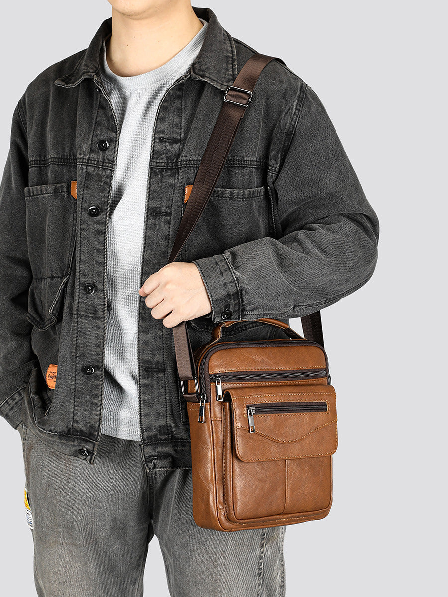 Men's Genuine Leather Shoulder Bag