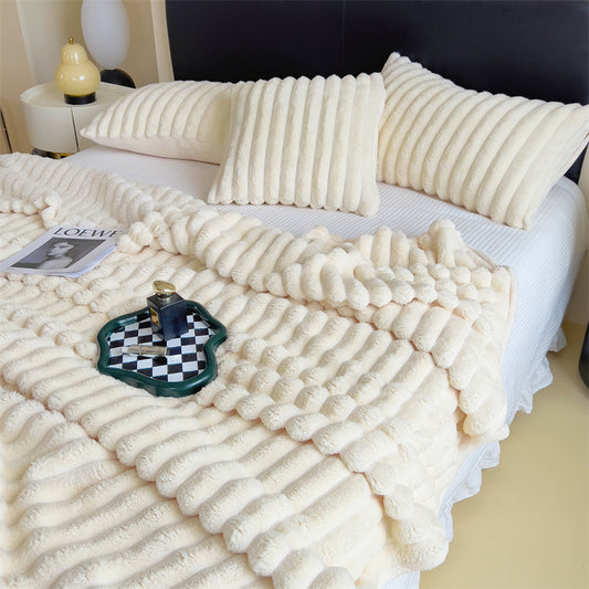 Soft Rabbit Fur Blanket