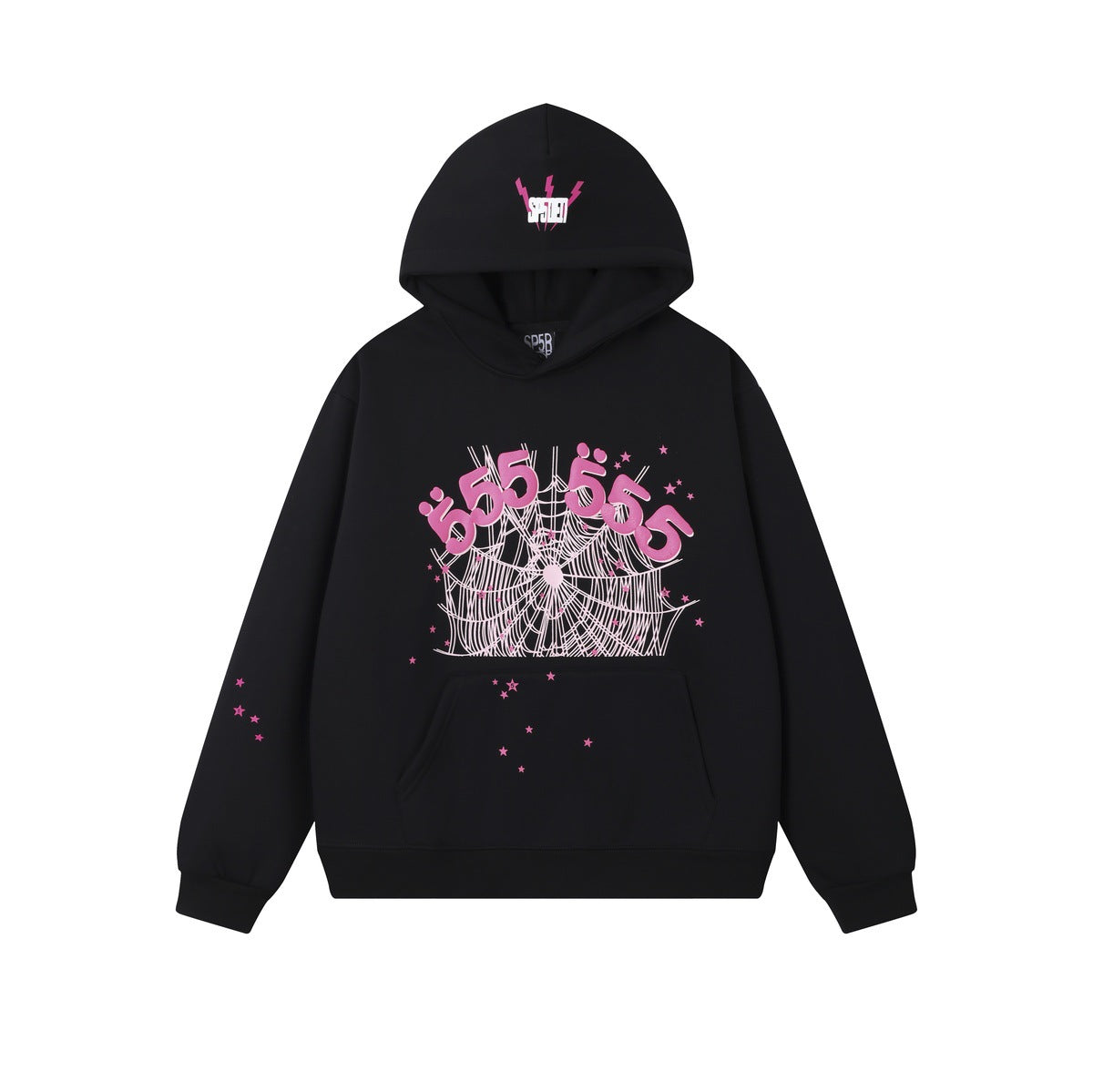 Loose fleece-lined hooded sweatshirt