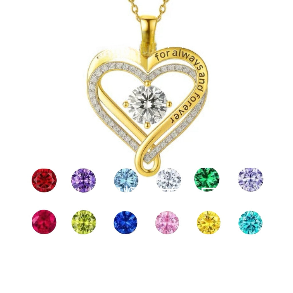 Double-layer heart-shaped necklace