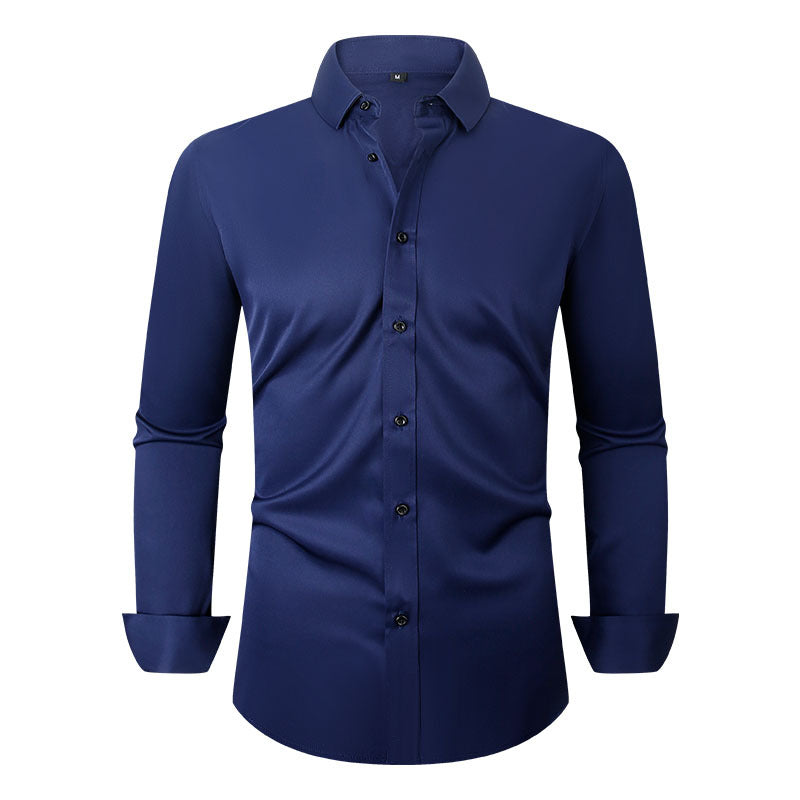 Men's Long Sleeve Business Shirt Four-Way Stretch