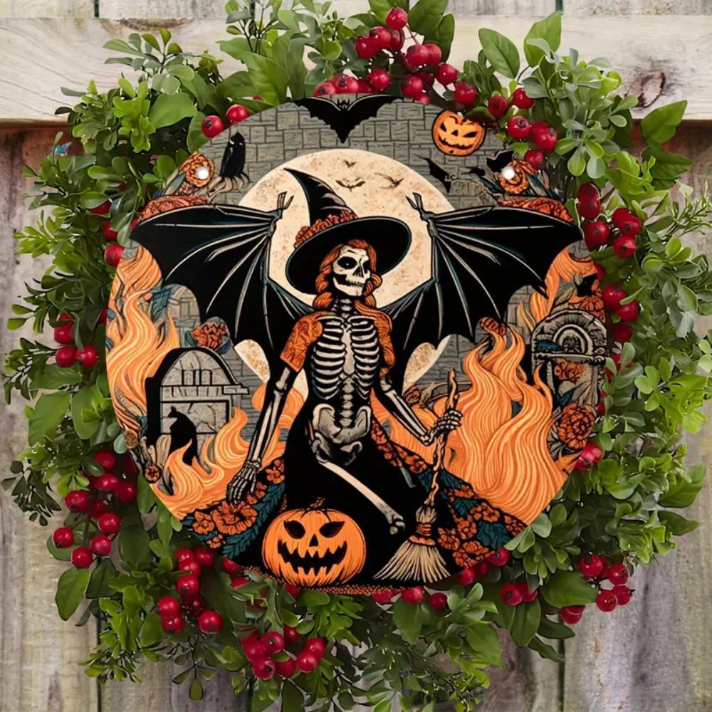 Halloween Stand Wooden Craft House Number Hanging Decoration