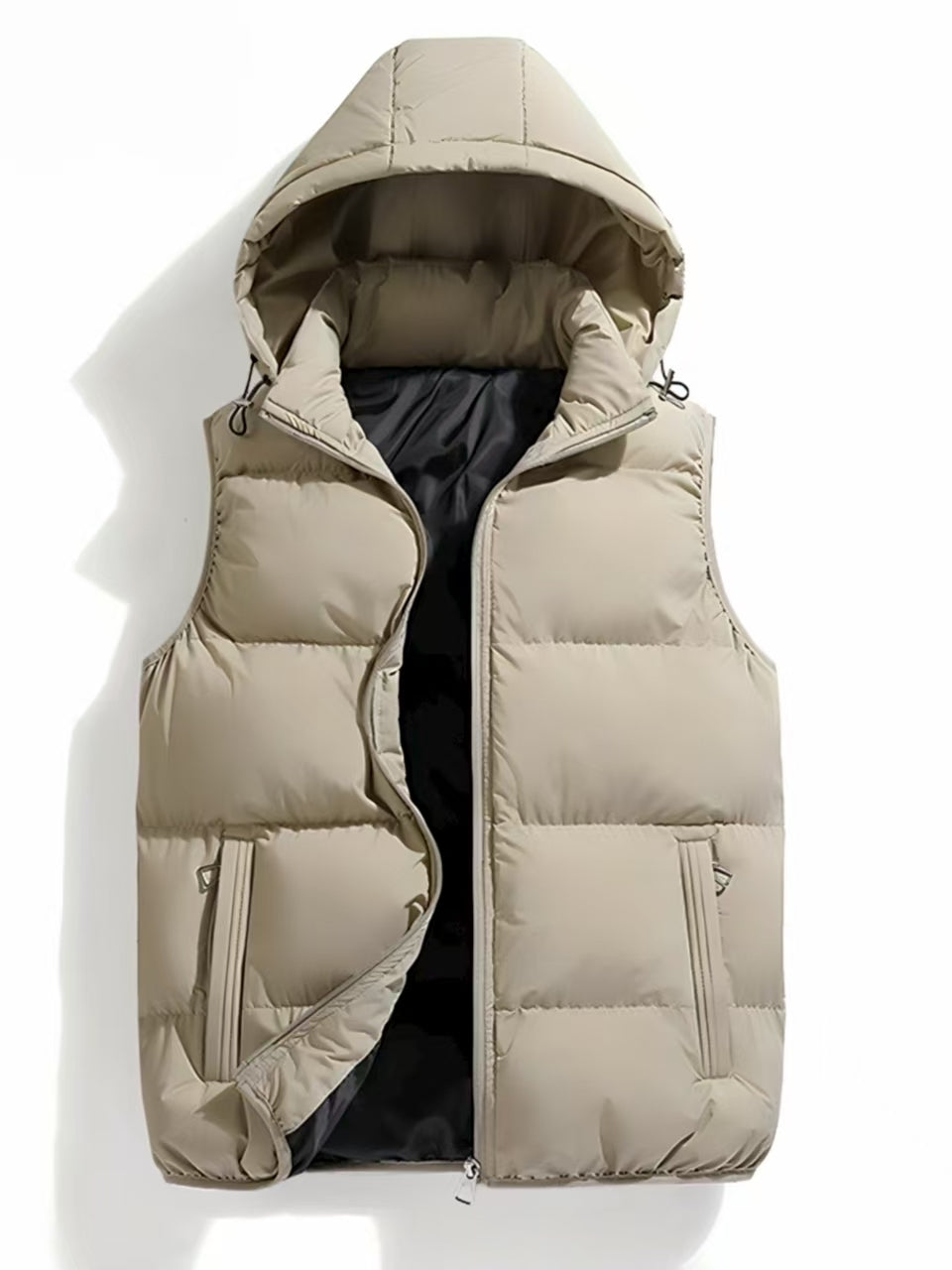 Men's Down Cotton Vest with Hood