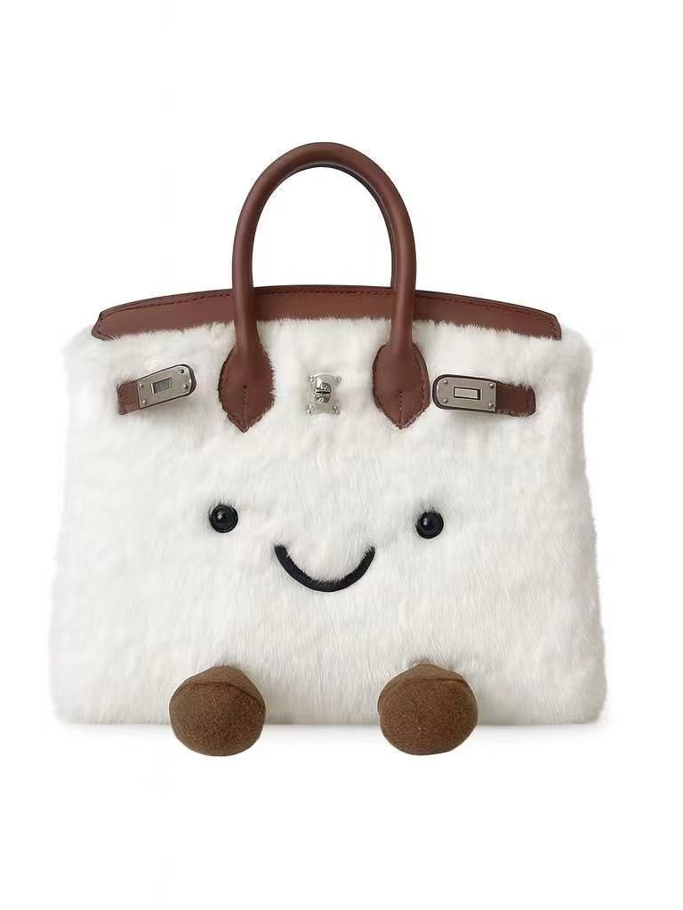 Cute Plush Toy Handbag Mini Birkin Style