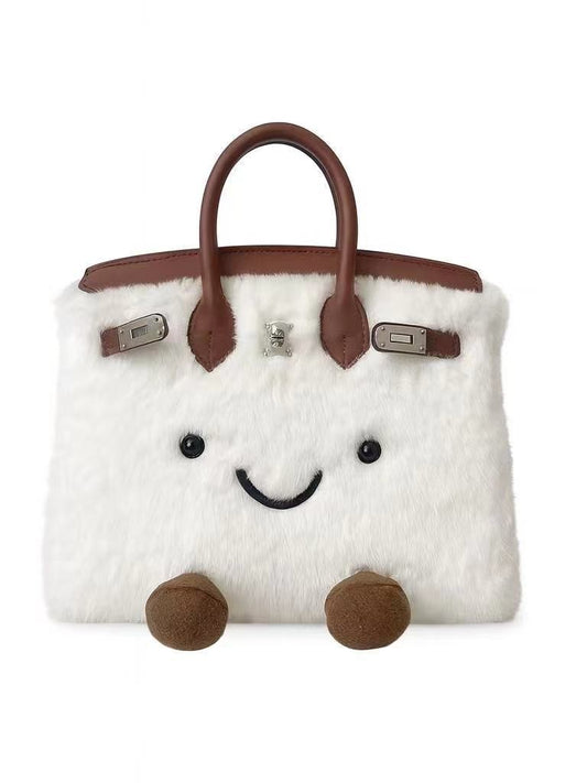 Cute Plush Toy Handbag Mini Birkin Style