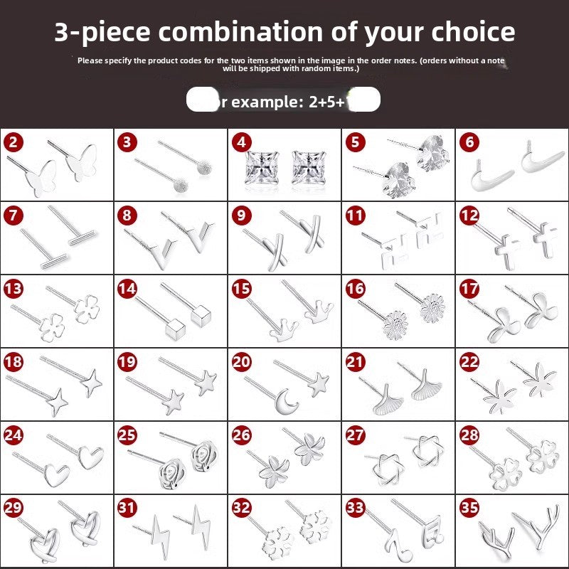 Sterling Silver Earrings for Women, Hypoallergenic Studs and Ear Sticks