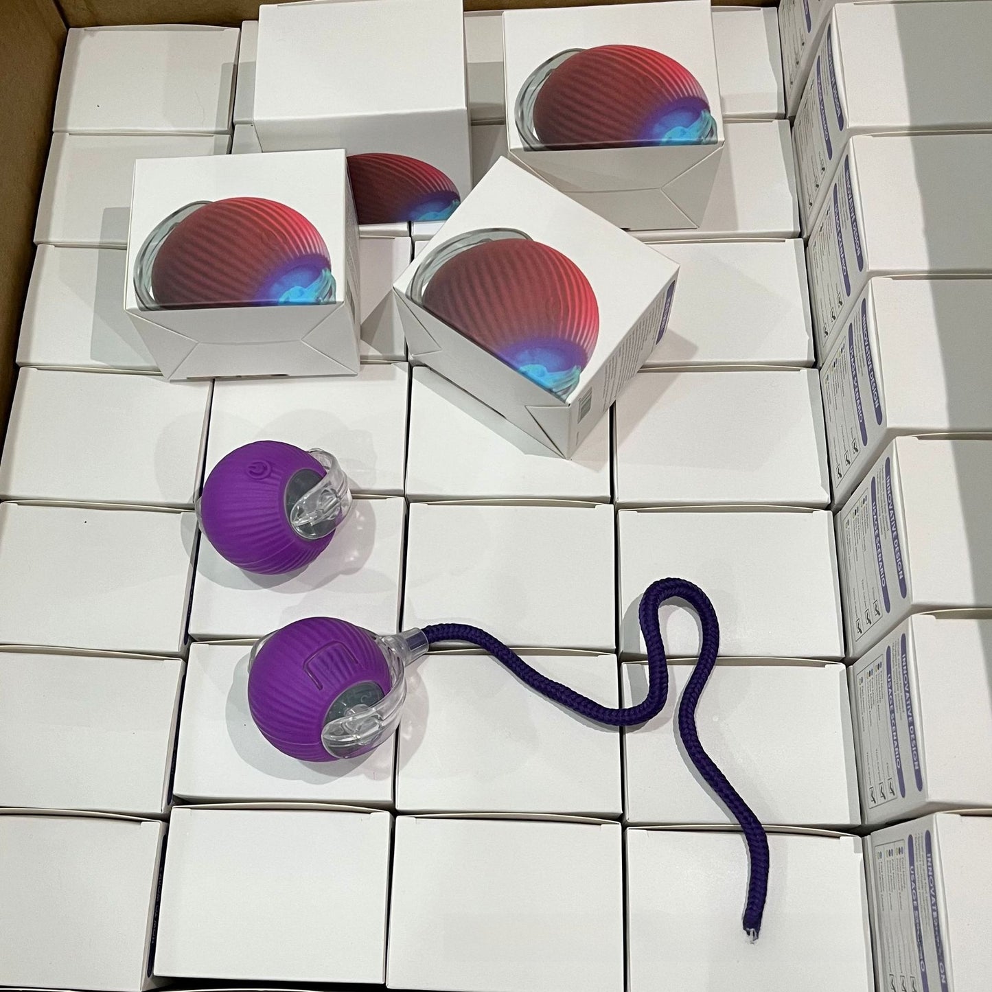 Automatic Self-Rolling Cat Toy Ball with Charging Cable