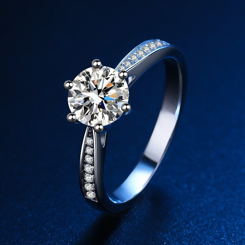 Moissanite Silver Ring