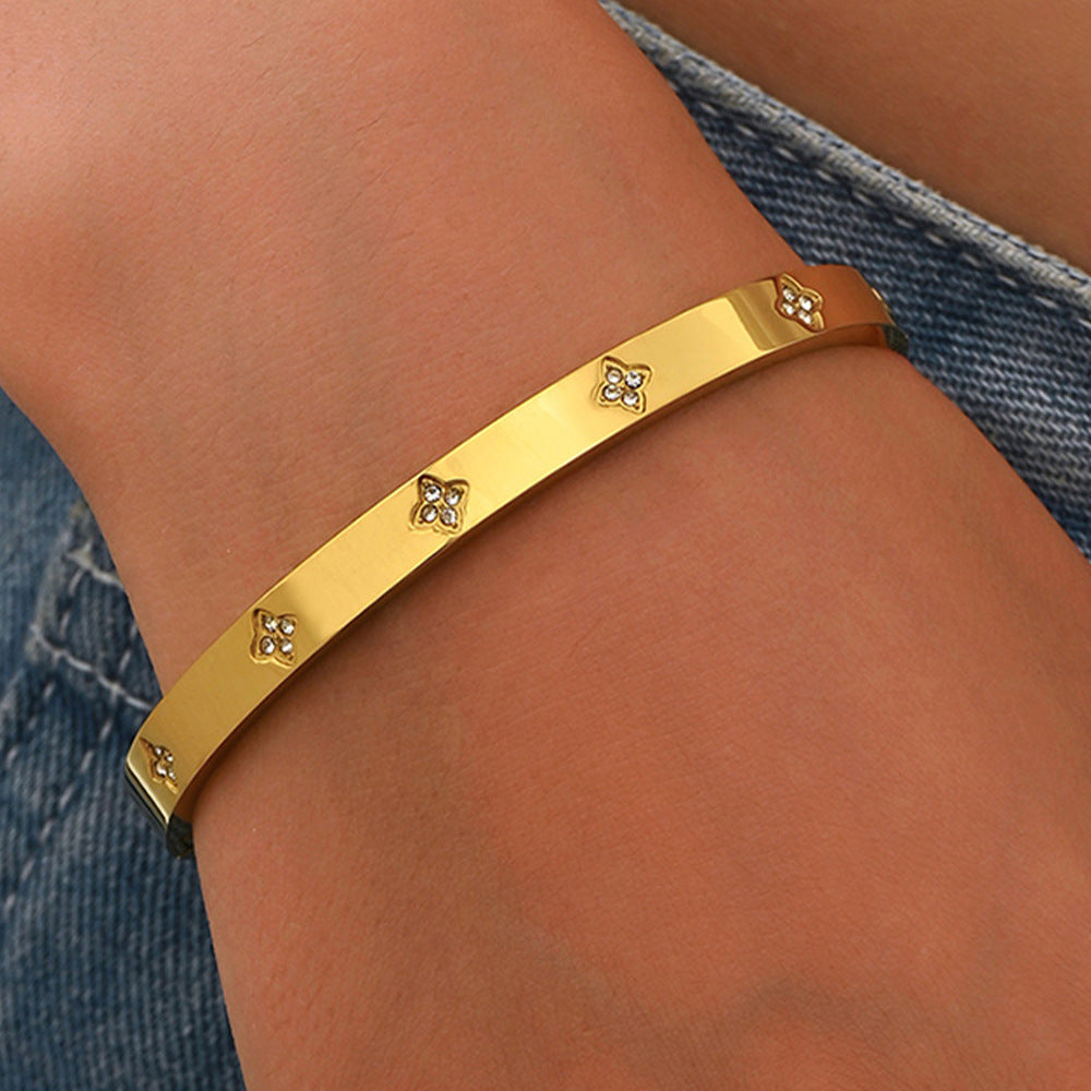 Fashion Stainless Steel Gold and Silver Bangles