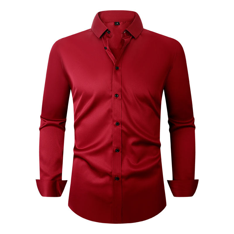 Men's Long Sleeve Business Shirt Four-Way Stretch