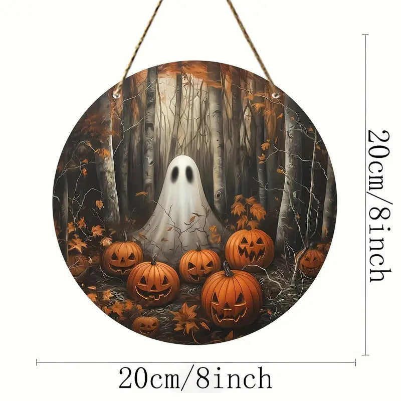 Halloween Stand Wooden Craft House Number Hanging Decoration