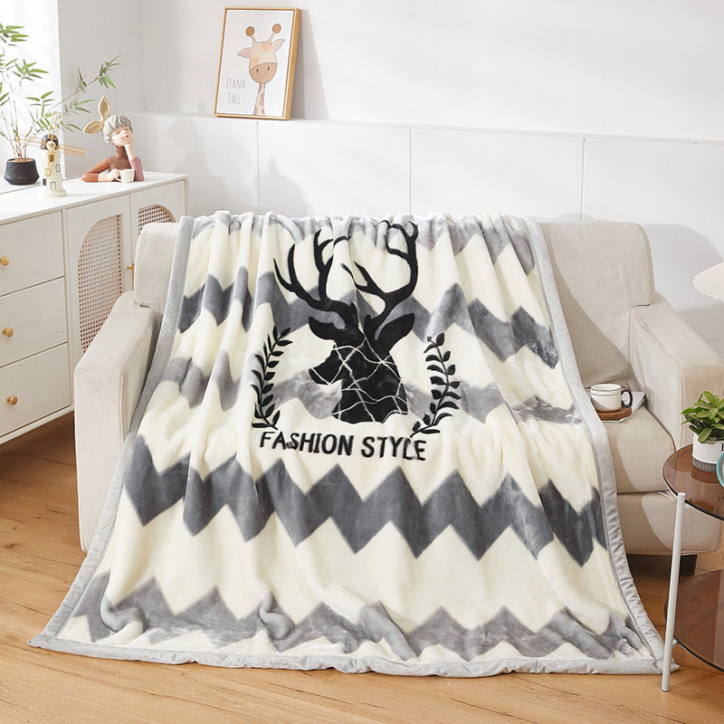 Thickened Raschel blanket